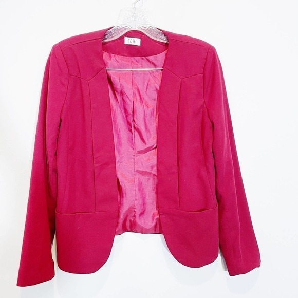 Tobi Red Open Blazer EUC SZ M - Picture 3 of 8